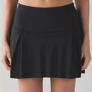Lululemon Black Lost in Pace Mid-Rise Skirt 15” Length Tall